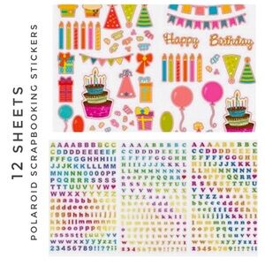 ✅ 5 for $25 - Polaroid Scrapbooking Stickers, Letters and Birthday Set of 2